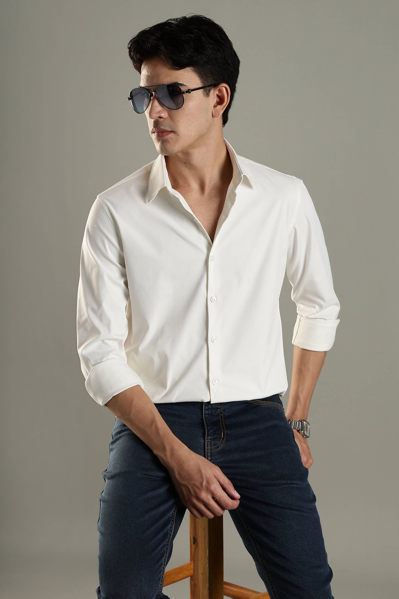 Active Casual Shirt – Pearl White